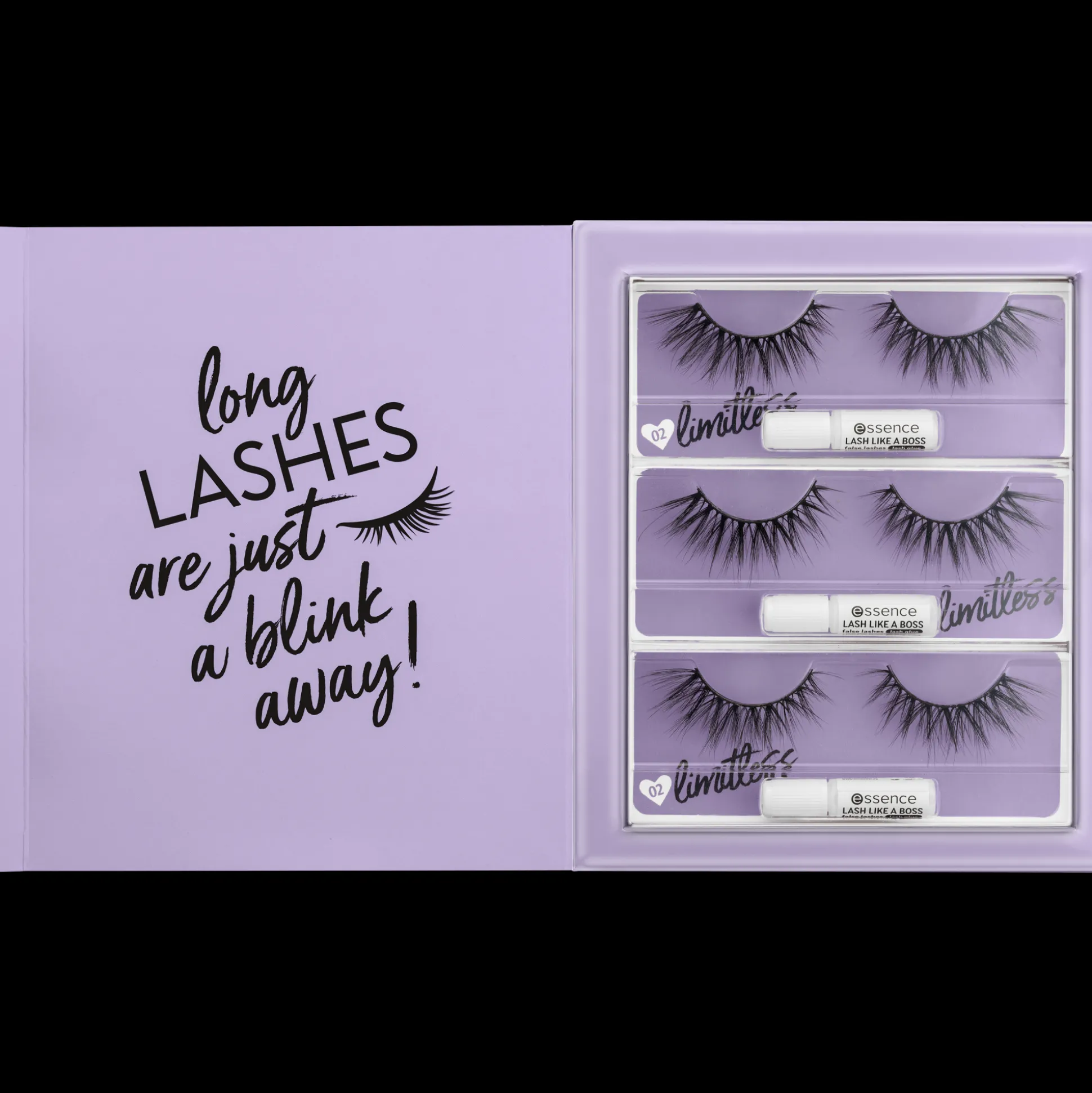 3x LASH LIKE A BOSS kunstwimperset^essence Fashion